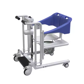 Крісло з туалетом на коліщатах з електропідйомником Широке покращене Крісло з туалетом на коліщатах з електропідйомником Широке покращене