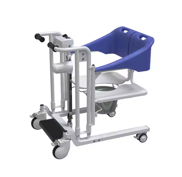 Крісло з туалетом на коліщатах з електропідйомником Широке покращене - Фото 1
