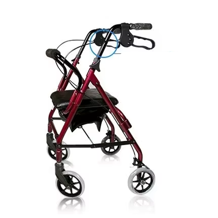 Ролатор з металевим кошиком алюмінієвий Складний ZXQ001 - Фото 5