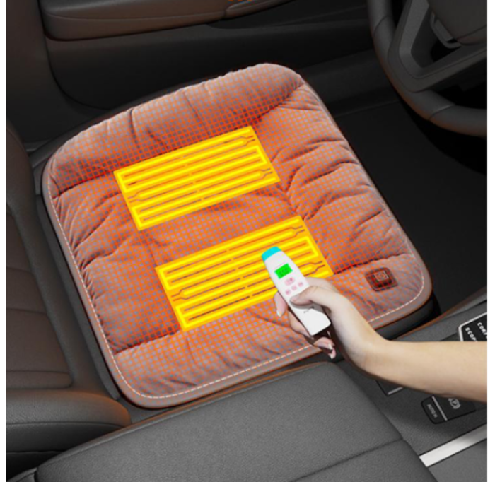 Подушка для сидіння з підігрівом чорна  - Фото 1