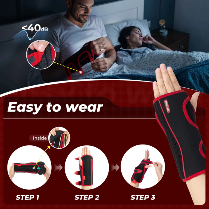 Universal extended wrist support bandage with cooling insert - Фото 7