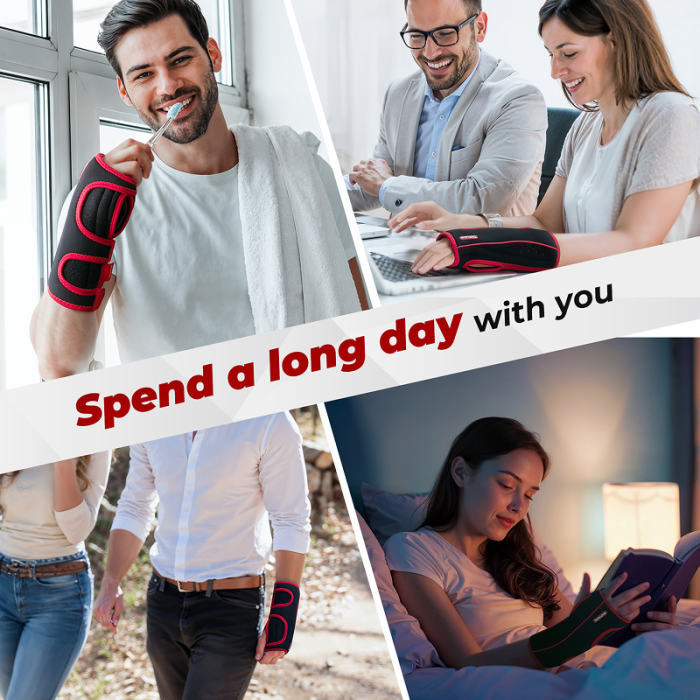 Universal extended wrist support bandage with cooling insert - Фото 4