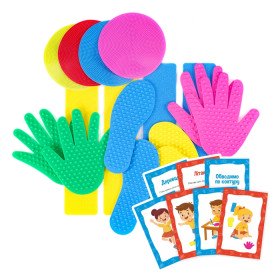 Набір для сенсорного розвитку дитини з вправами "Ручки-ніжки" Набір для сенсорного розвитку дитини з вправами "Ручки-ніжки"