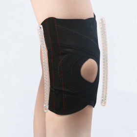 Compression knee brace for support and stabilization