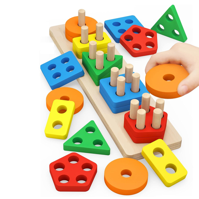 Sorter Figures Wooden Montessori Toy - Фото 3