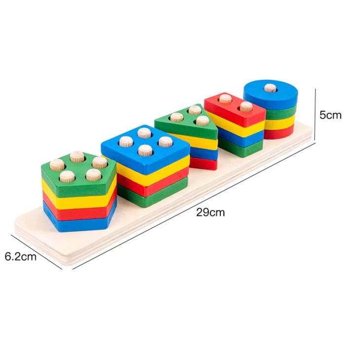 Sorter Figures Wooden Montessori Toy - Фото 2