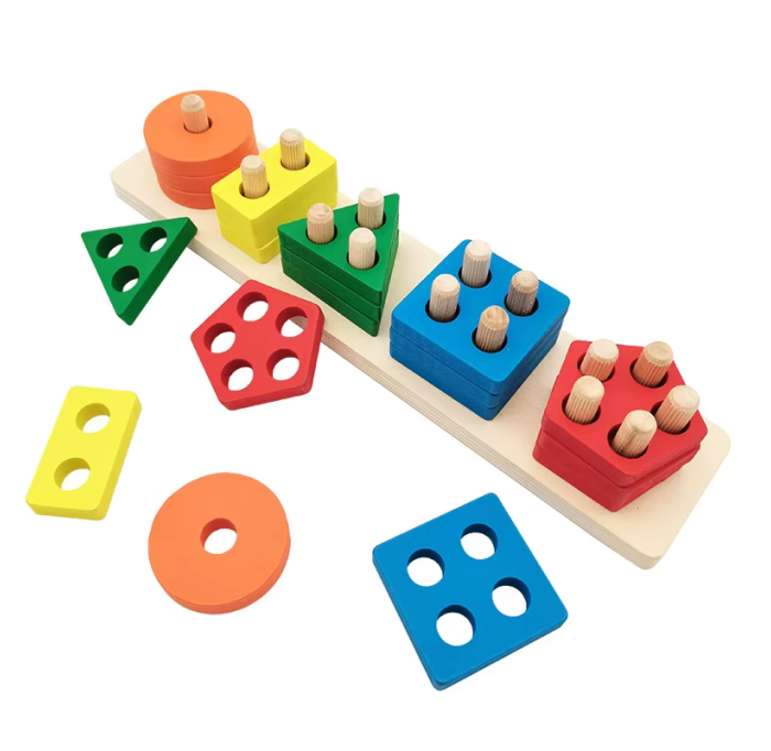 Sorter Figures Wooden Montessori Toy - Фото 1