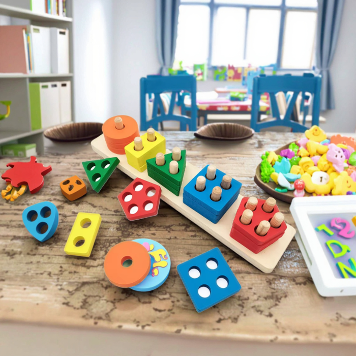 Sorter Figures Wooden Montessori Toy - Фото 4