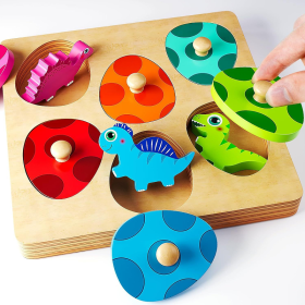 Wooden puzzle Dinosaurs for developing memory and attention