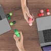 Sensory magnetic balls, green set of 8 pcs, with case, size M - Фото 4