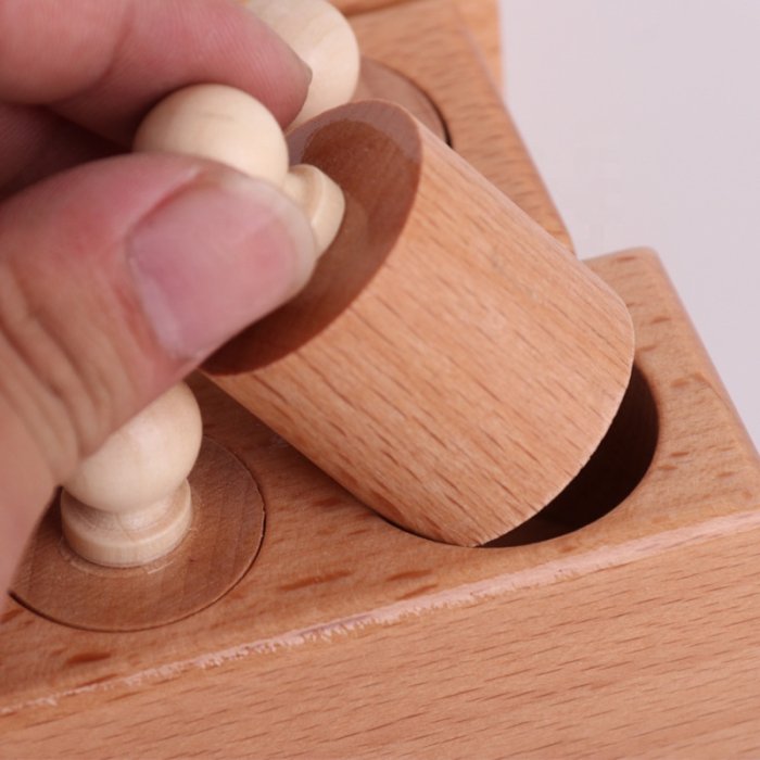 Montessori Wooden Cylinder Set Educational Toy - Фото 2