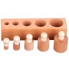 Montessori Wooden Cylinder Set Educational Toy - Фото 4