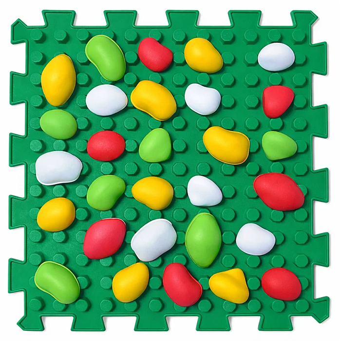 Massage mat "Ortek Mix Puzzles" 8 elements + "Pebbles" - Фото 2