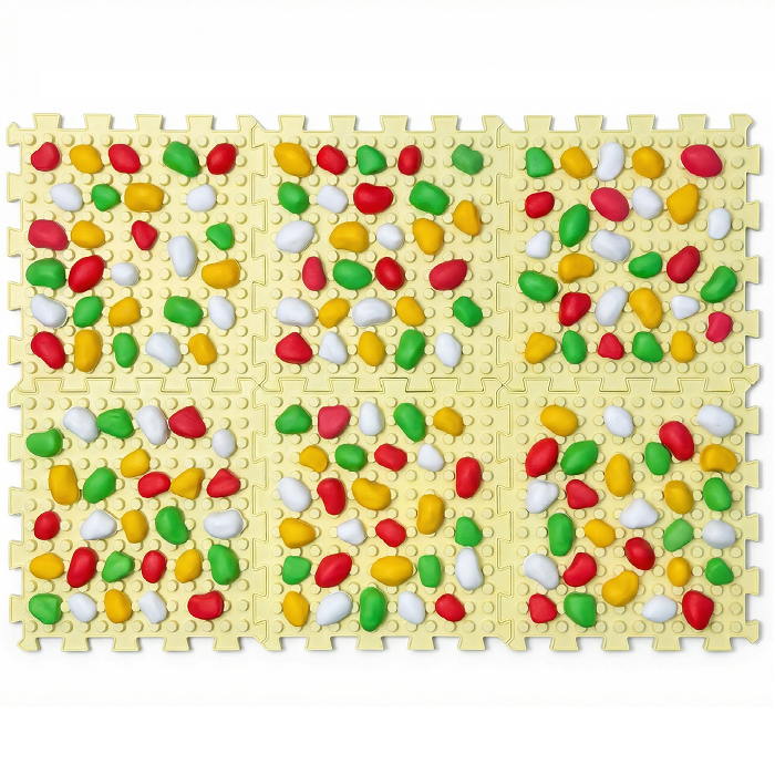 Massage mat "Ortek Mix Puzzles" 6 elements + 6 sets of modules "Pebbles" - Фото 8