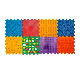 Massage mat "Ortek Mix Puzzles" 8 elements + "Pebbles"