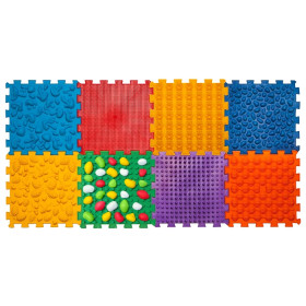 Масажний килимок «Ортек Мікс Пазли» 8 елементів + "Камінці"