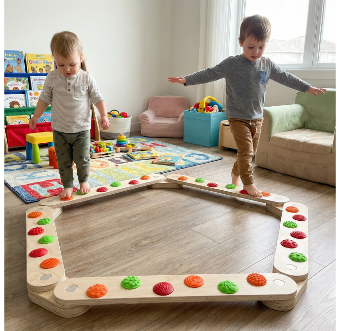 Balance track with massage Ortek elements and balance board - Фото 1