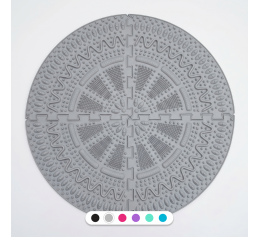 Massage mat Ortek "Spines" 4 sectors Gray