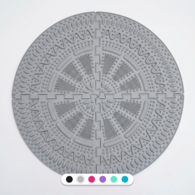 Massage mat Ortek "Spines" 4 sectors Gray