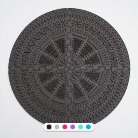 Massage mat Ortek "Spines" 4 sectors Graphite