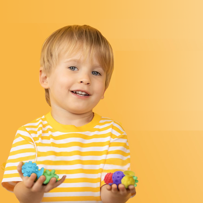 Set of textured silicone sensory toys with suction cups, 8 pcs. - Фото 7