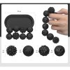 Sensory magnetic balls, BLACK set of 8 pieces, with case, size S - Фото 3