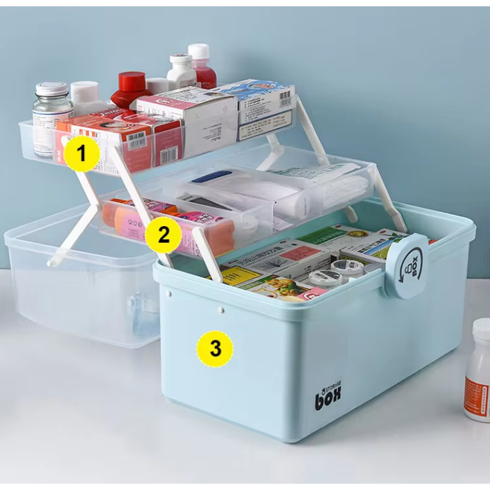 First-aid kit-organizer for medicines 29х16х15,7 см size М - Фото 4