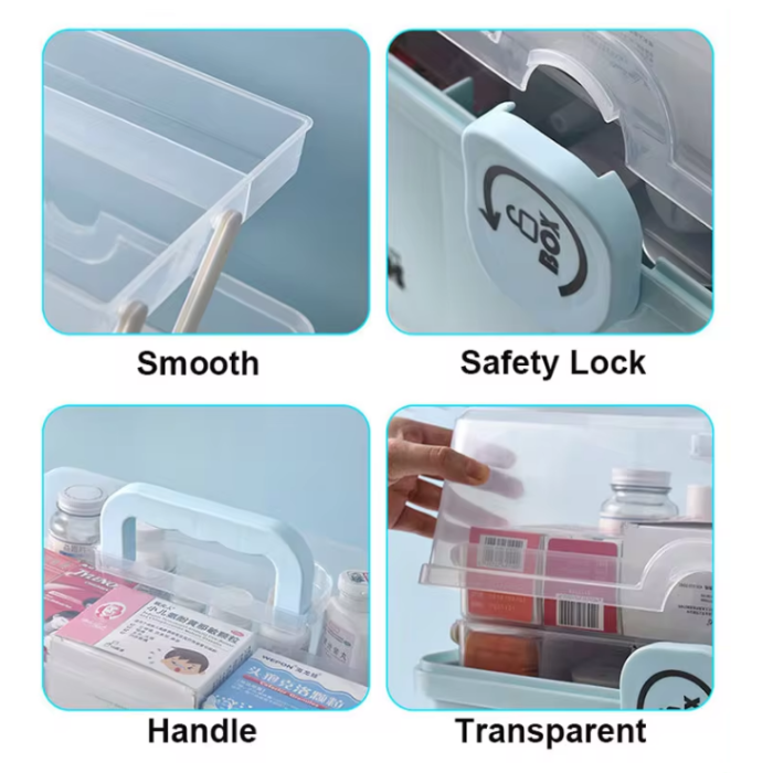 First aid kit organizer for medicines size 18.5х19х20cm S - Фото 3