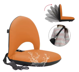 Touch-sensitive floor seat with rubberized anti-slip bottom