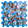 Massage mat "Puzzles Mix" 6 elements "Colored Mushrooms" for a boy - Фото 2