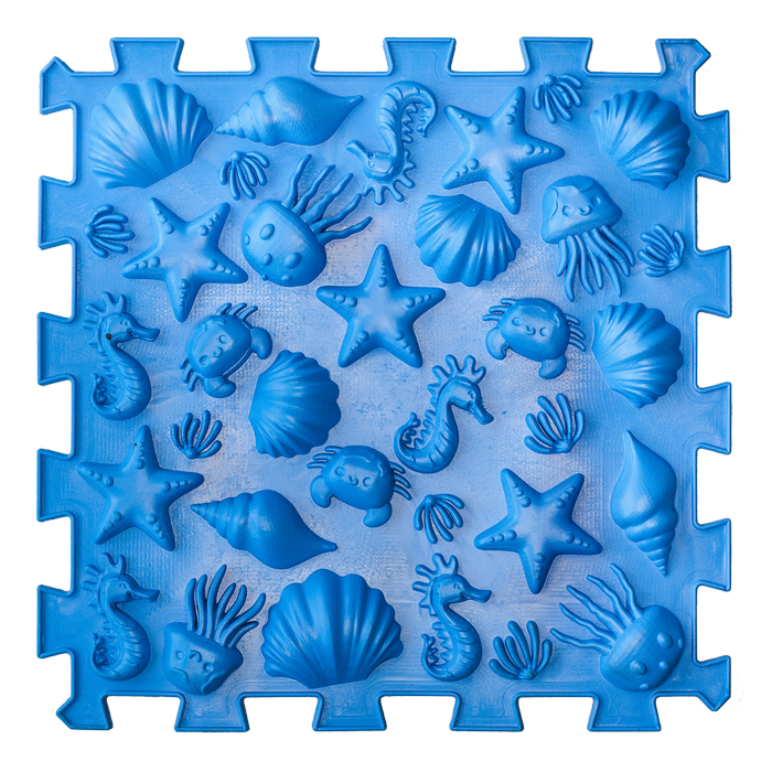 Massage mat "Puzzles Mix" 6 elements "Colored Mushrooms" for a boy - Фото 4