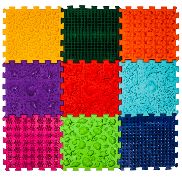 Massage mat Ortek Dinosaurs Puzzles 9 elements - Фото 1