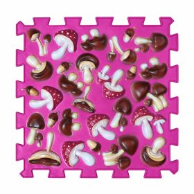 Massage mat Ortek Puzzles Mushrooms Color Pink 1 item 