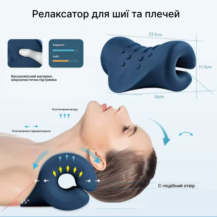 Масажна опора для шиї Релаксатор - Фото 4