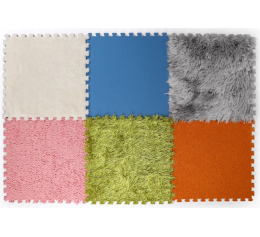 Soft massage mat "EVA Puzzles" Sensory set with different textures and surfaces 6 elements