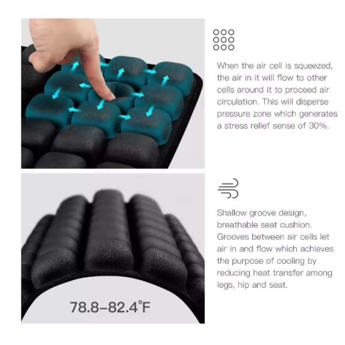 Inflatable massage cushion for sitting with a pump - Фото 4