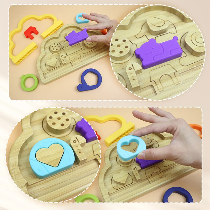 Дитячий силіконовий пазл "Казковий дворик" - Фото 4