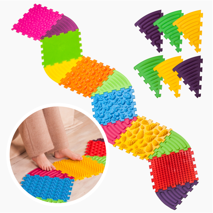 Massage mat Ortek Puzzles 6 el. + 6 Triangles + game as a gift - Фото 2