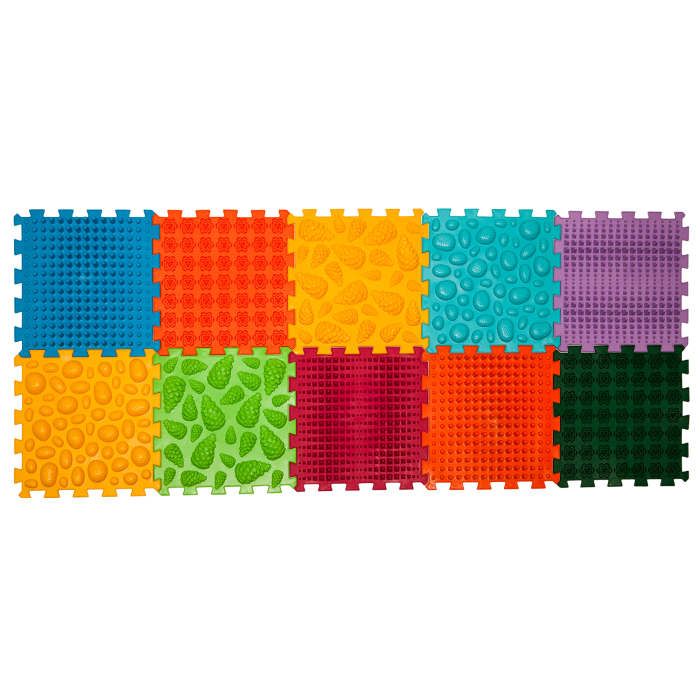 Massage mat for rehabilitation “Ortek Mix” 10 elements Hard - Фото 2