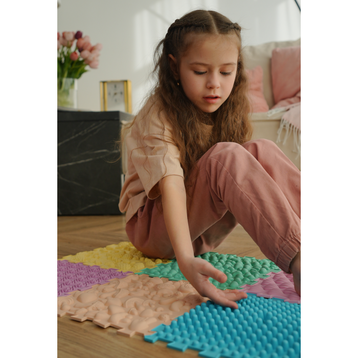 Massage mat "Puzzles Mix" 12 elements Pastel - Фото 18