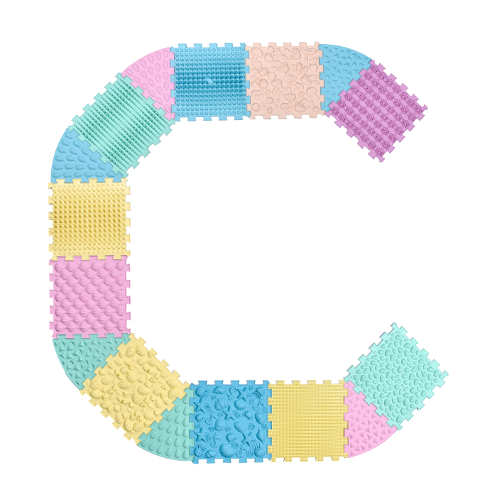Massage mat Ortek Mix Puzzles 10 elements + 6 Sectors PASTEL - Фото 20