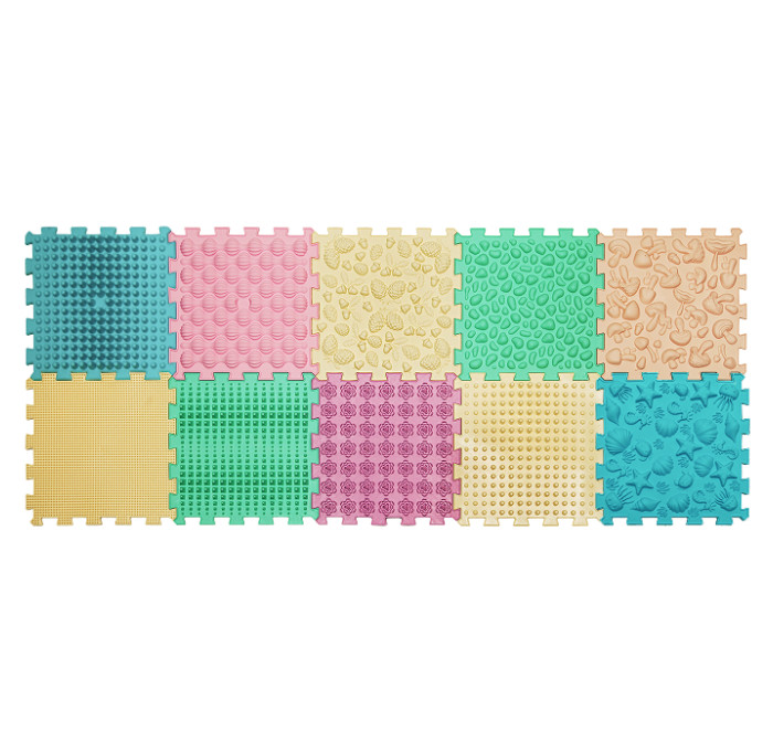Massage mat "Puzzles Mix" 12 elements Pastel - Фото 1