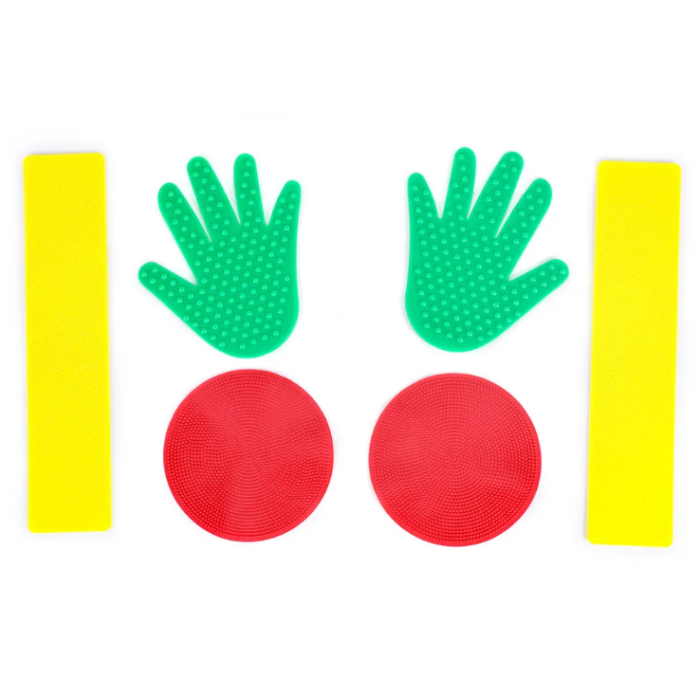 Набір для сенсорного розвитку дитини Ручки-ніжки 16 ел. Сенсорні текстурні килимки для нейрогімнастики - Фото 3