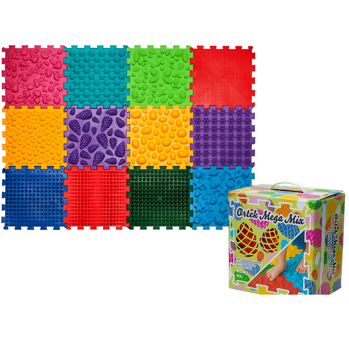 Килимок масажний "Мега Мікс" 12 елементів - Фото 1