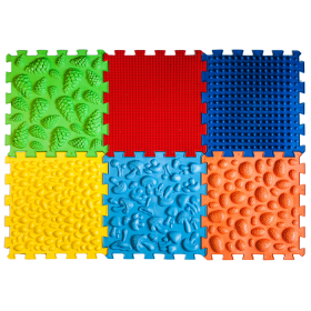 Килимок масажний "Пазли Мікс" 6 елементів