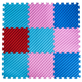 Soft massage mat "Puzzles EVA" Dunes 9 elements