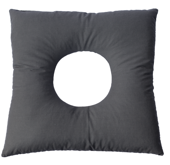 Ортопедична подушка ректальна з гречкою з отвором 40х40см сіра Olvi - Фото 1