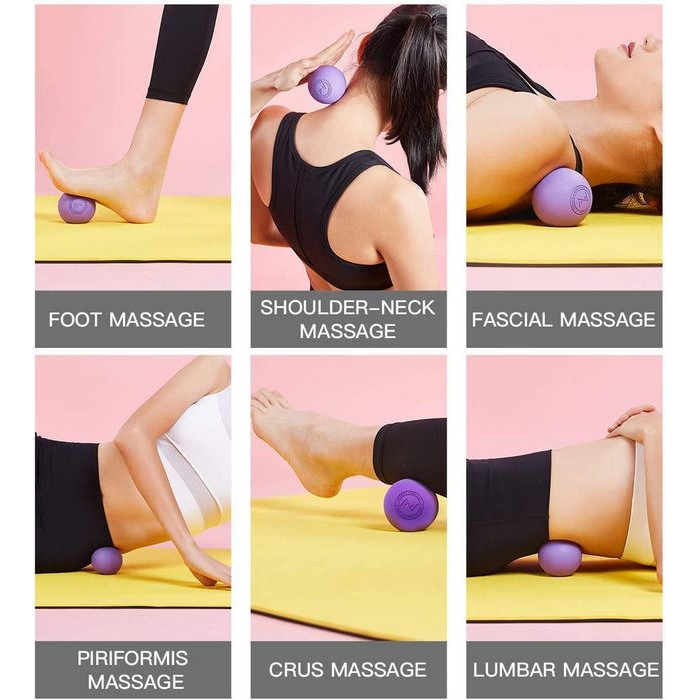 Massage ball for MFR Heavy Fascial ball for fitness and yoga 6.5 cm - Фото 11