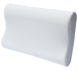 Orthopedic pillow for adults with memory effect with rollers soft 58x40cm XL Khmarinka Olvi J2526 Milk