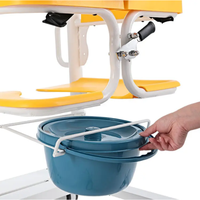Professional Wheelchair with Height Adjustment Toilet Chair on Wheels Folding - Фото 7